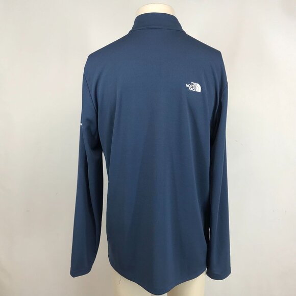 THE NORTH FACE - MEN'S MEDIUM - SHADY BLUE THE AMBITION 1/4 ZIP PULL-OVER - Picture 5 of 9
